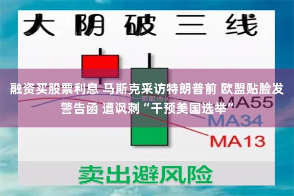 融资买股票利息 马斯克采访特朗普前 欧盟贴脸发警告函 遭讽刺“干预美国选举”